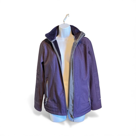 Free Country Purple Faux Fur Lined Softshell Jacket S - Picture 3 of 8